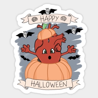 Halloween anatomy heart Sticker